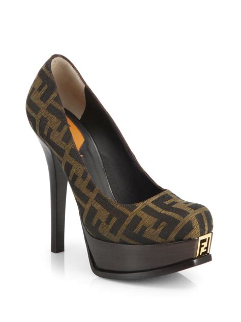 fendi zucca platform pump|Fendi Zucca Pumps .